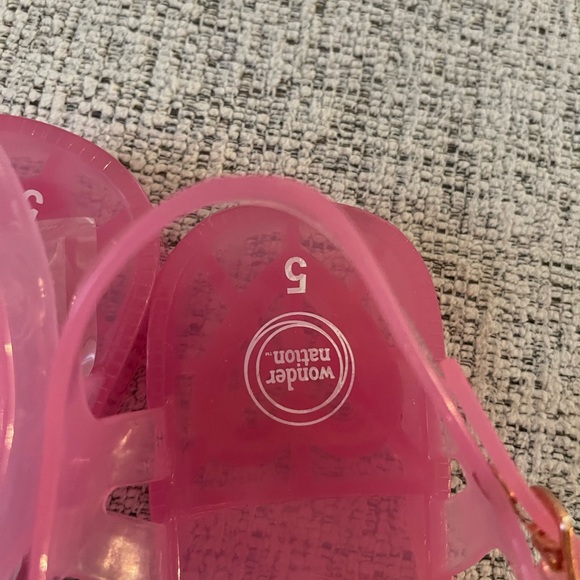 Wonder Nation Girl's Crystal Jelly Sandal Sz 5 - Picture 11 of 11